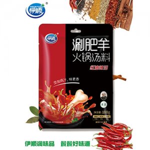 伊順188g骨湯火鍋湯料紅油辣湯