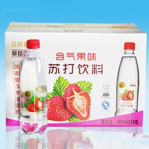 貝麗斯草莓味蘇打飲料500mlx15