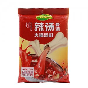 吉祥草原火鍋湯料220g[辣湯]