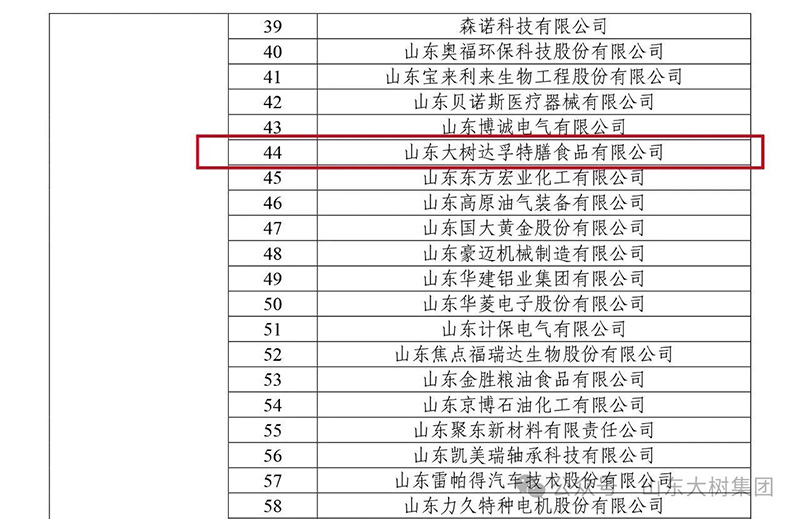喜報 | 山東大樹達孚特膳食品有限公司入選“國家知識產(chǎn)權示范企業(yè)創(chuàng)建對象名單”