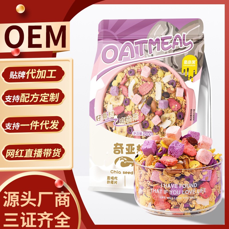 戀小果繽紛水果酸奶燕麥片500g袋裝干吃 支持一件代發.jpg