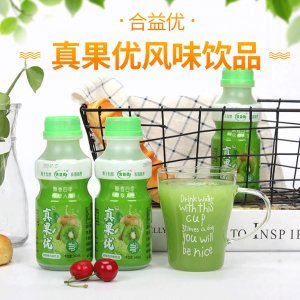 合益優(yōu)真果優(yōu)獼猴桃風味果汁飲料340mlx12瓶貼牌定制代加工