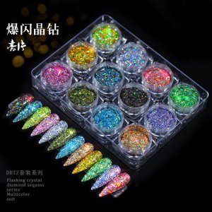 美甲鐳射閃粉亮片貼牌OEM/ODM
