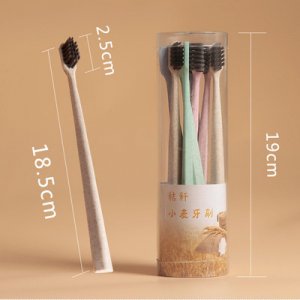8支裝日系風(fēng)小麥秸稈牙刷OEM代加工
