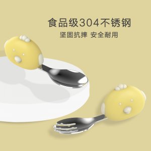 短柄不銹鋼叉勺套裝 貼牌OEM/ODM