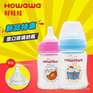 好娃娃奶瓶防摔防脹氣 寬口徑自動(dòng)玻璃奶瓶OEM/ODM定制代加工