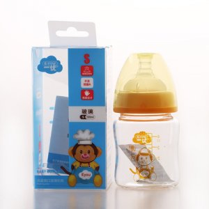  120ml&180ml&240ml防脹氣寬口徑玻璃奶瓶OEM/ODM定制代加工