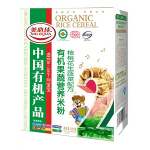 美必佳品牌225克有機米核桃花生營養米粉OEM/ODM代加工