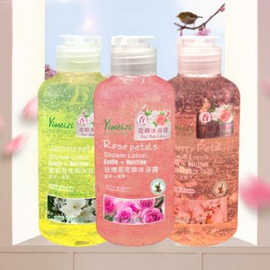 滋養清潔肌膚花瓣沐浴露