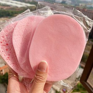 核桃植物顆粒pva潔面撲貼牌定制代加工