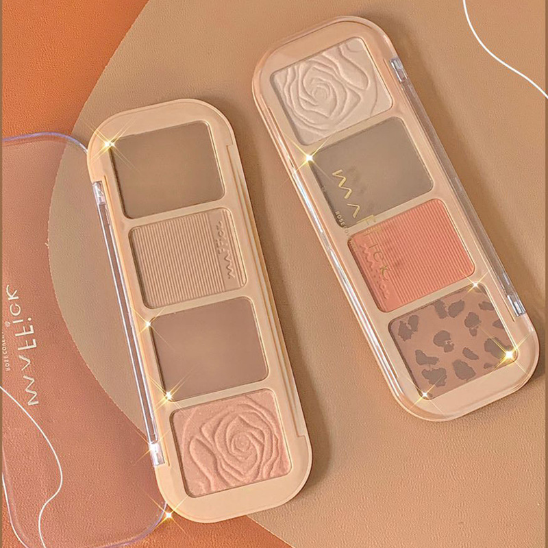 MAFFICK薔薇之約四色修容粉盤貼牌OEM/ODM