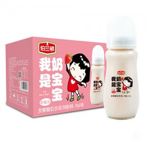 伯蘭頓我是奶發酵酸奶飲品草莓味280gX12OEM代加工