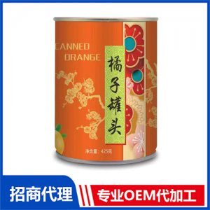 升升園橘子罐頭425g各種水果罐頭OEM貼牌定制 罐頭代工源頭廠家