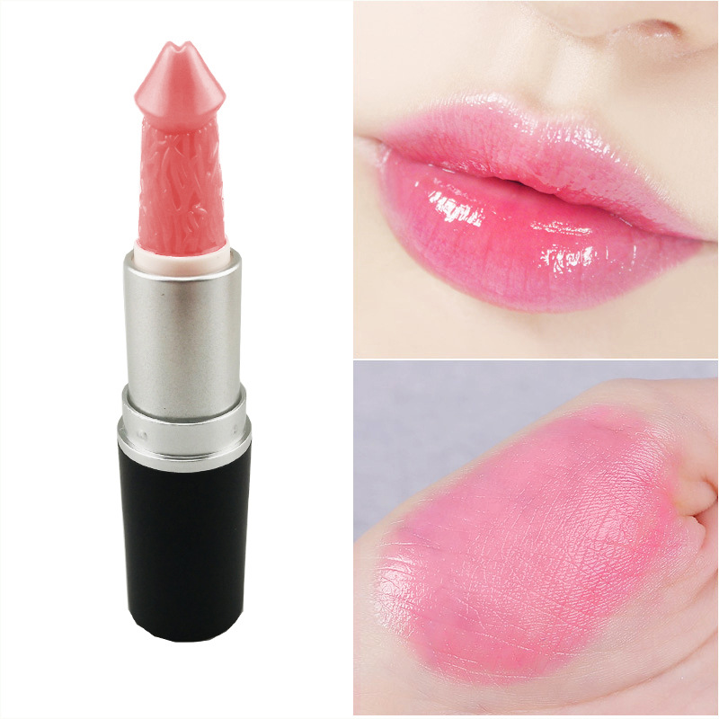跨境貨源蘑菇頭口紅無logo子彈頭滋潤口紅Lipstick溫變唇膏外貿OEM代加工