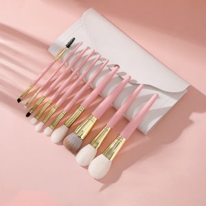 動物毛化妝刷全套散粉刷眼影刷眉刷唇刷 10支便攜款美妝工具套裝OEM代加工