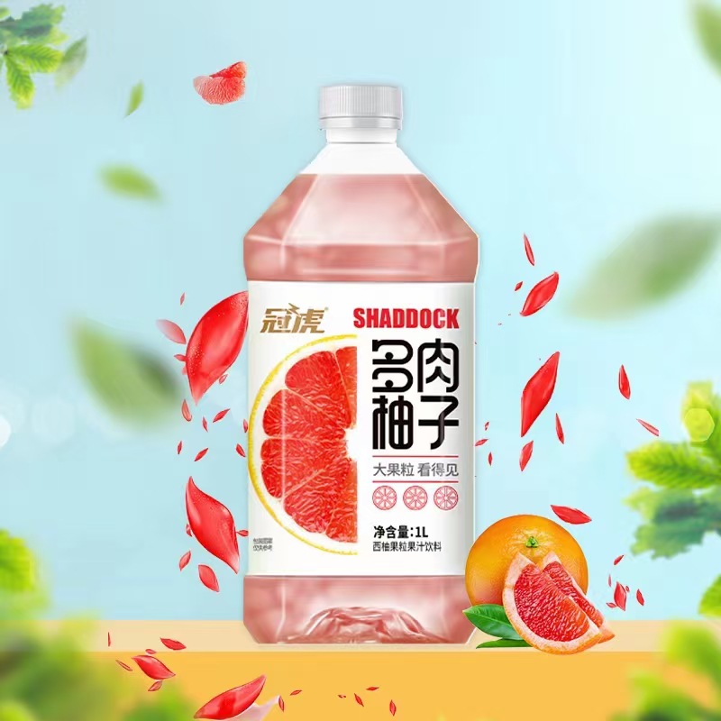 多肉系列果粒飲品4種口味大果粒看得見(jiàn)1L實(shí)惠裝批發(fā)OEM代加工