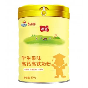 秦益學(xué)生果味高鈣高鐵奶粉 800克OEM/ODM貼牌代加工批發(fā)定制源頭廠家
