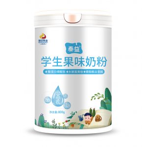 秦益學(xué)生果味奶粉 800克OEM/ODM貼牌代加工批發(fā)定制源頭廠家