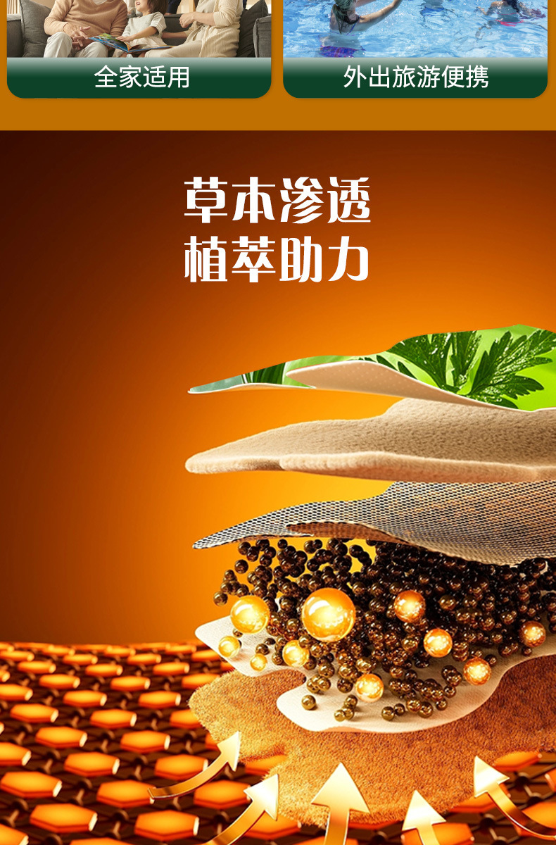 石墨烯骨膠原氨糖貼全身通用氨糖軟骨素鈣貼關節艾灸貼透骨貼批發