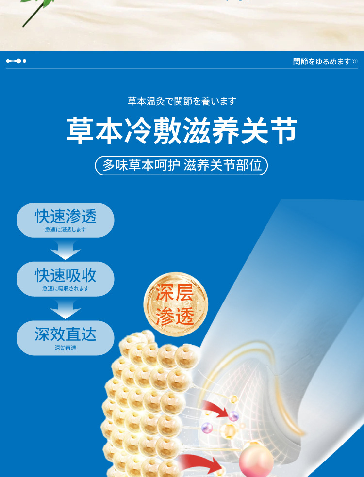 氨糖軟骨素貼涼感貼四面彈力布溫感舒緩貼久光貼源頭廠家批發(fā)代發(fā)