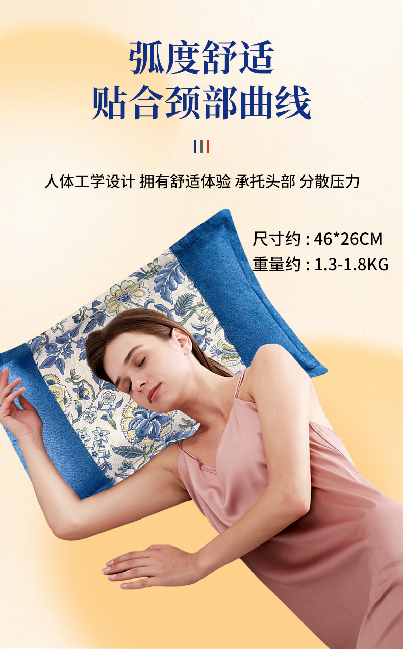 草本鼻舒枕 批發(fā)艾草鼻塞枕中草藥枕頭防過敏睡眠益智狀元枕代發(fā)