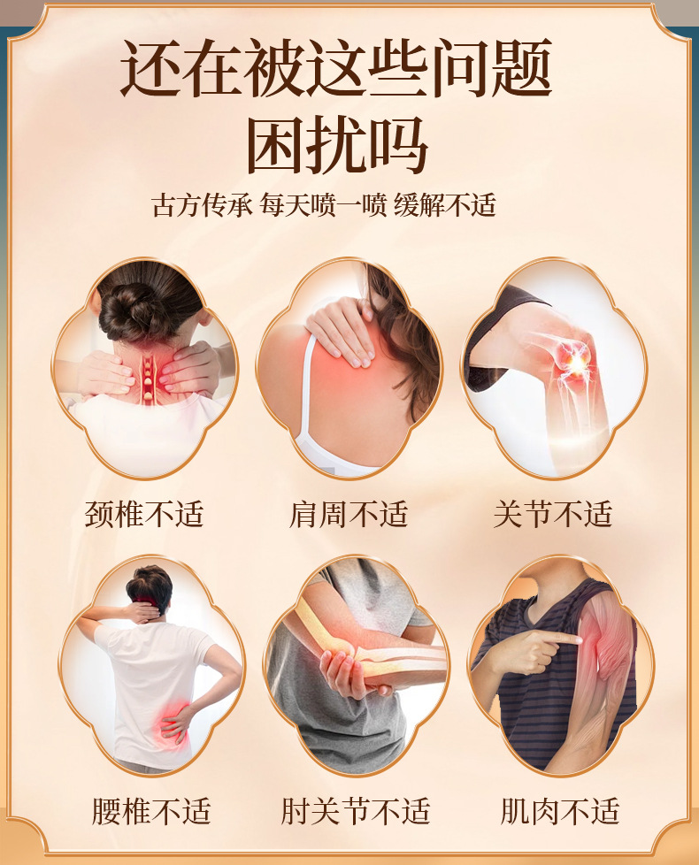 云南本草紅花骨碎補關節(jié)噴劑頸椎透骨液膝蓋腰椎肩周膏草本久通液
