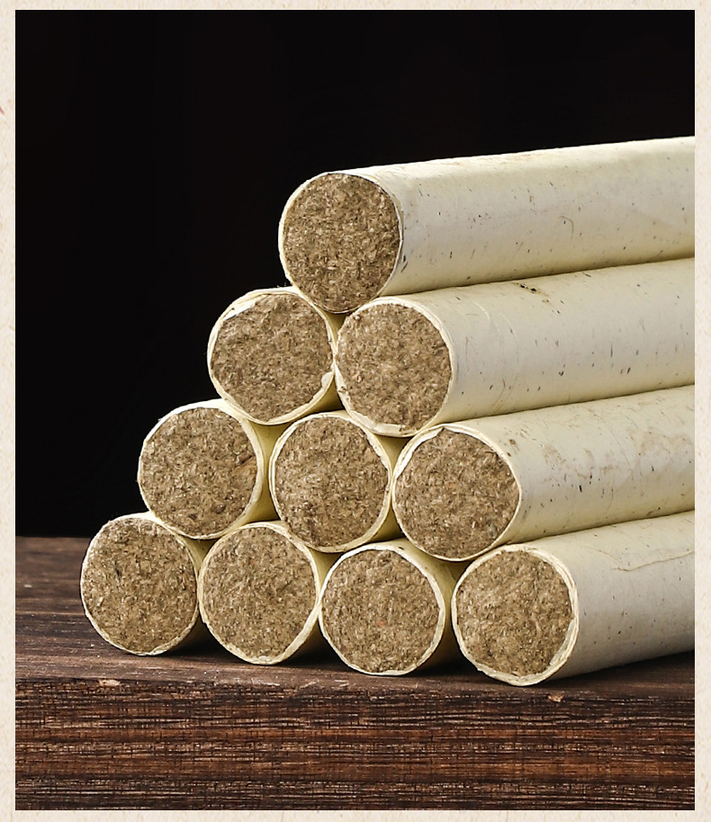 三年陳手工石磨艾條純野生蘄艾葉古法艾絨條艾柱隨身艾灸正品熏蒸
