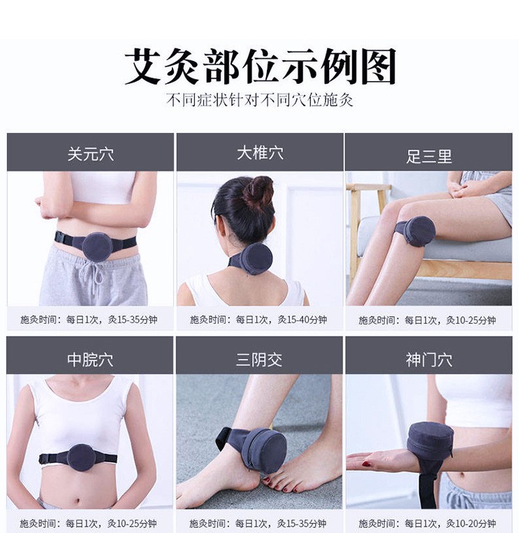 艾灸盒家用純銅灸盒隨身灸四聯無煙布套加厚多功能廠家批發保健