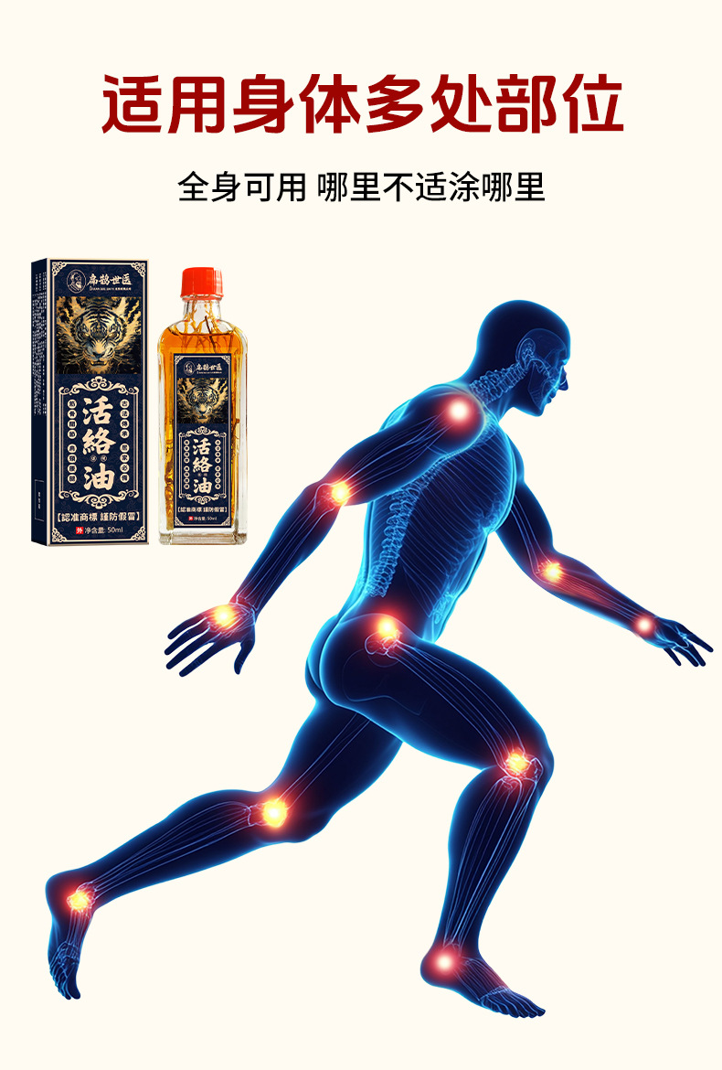 扁鵲世醫活絡油頸肩腰腿膝蓋關節跌打筋絡紅花油艾灸液按摩精油