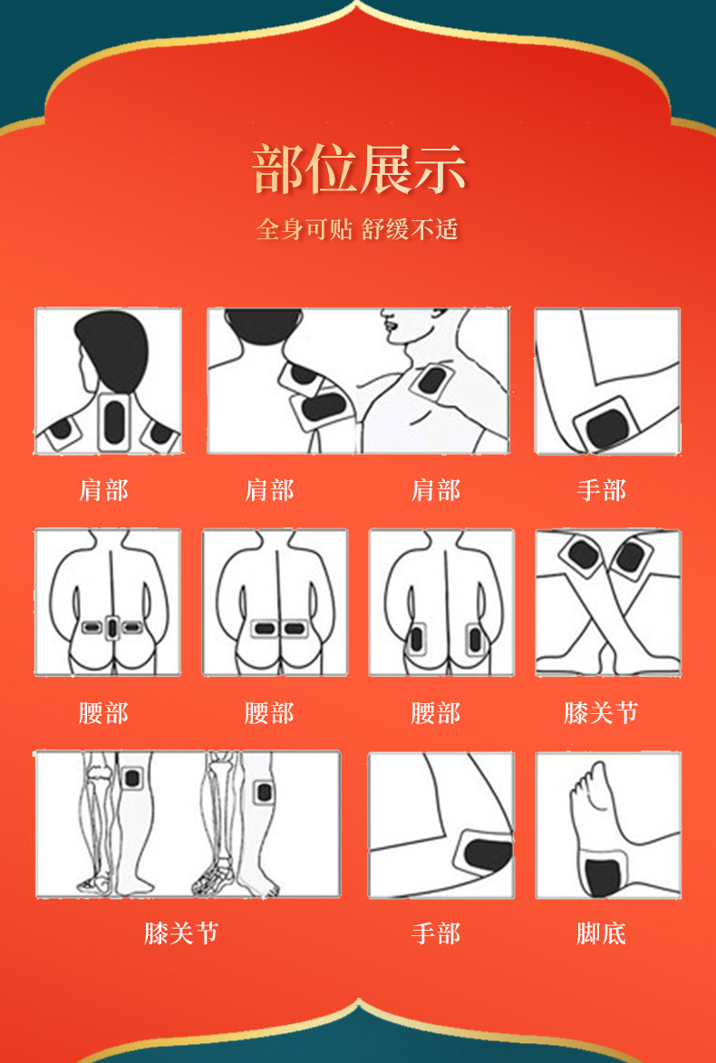 日本關節保健貼溫感關節腰間盤貼膏保健貼【現貨全網批發可包款】