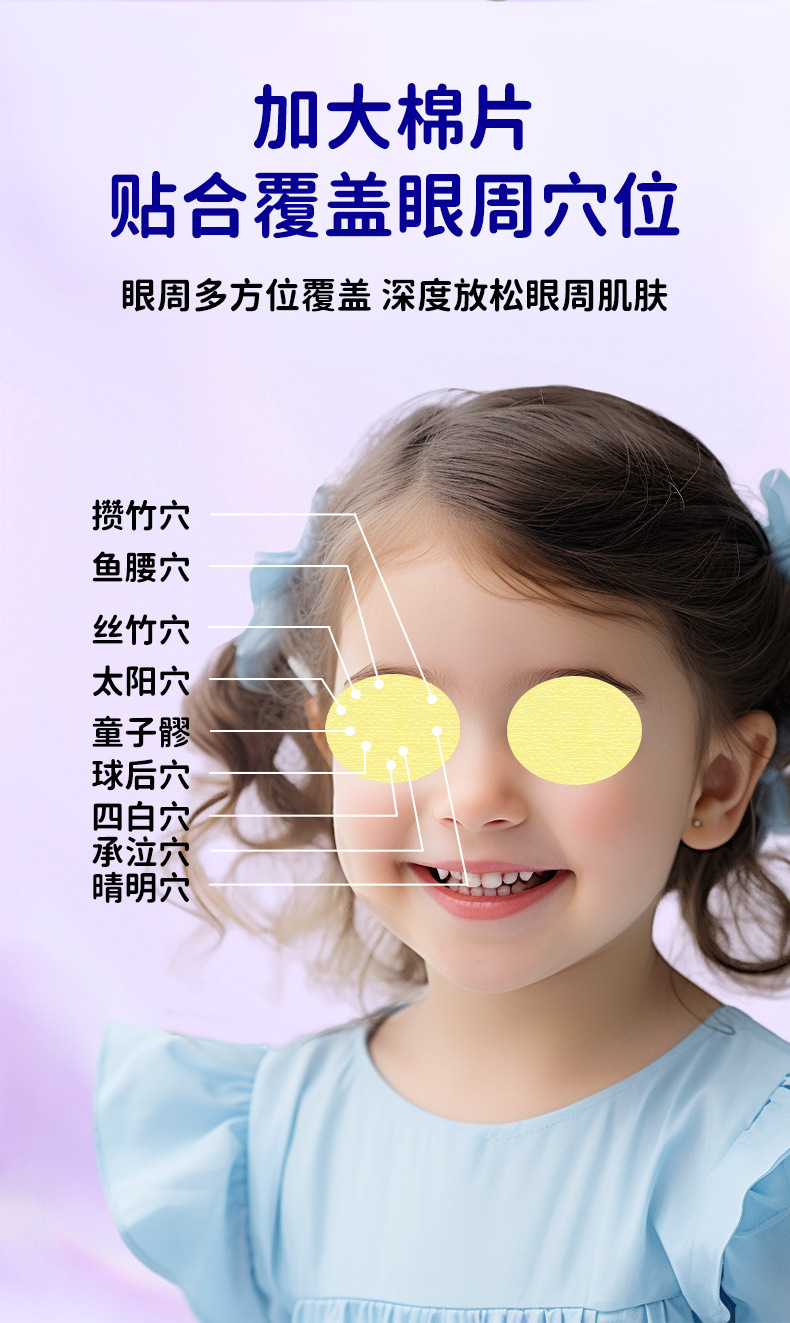 維達熊藍莓葉黃素眼貼 批發艾草眼貼學生家用眼疲勞冷敷眼膜代發
