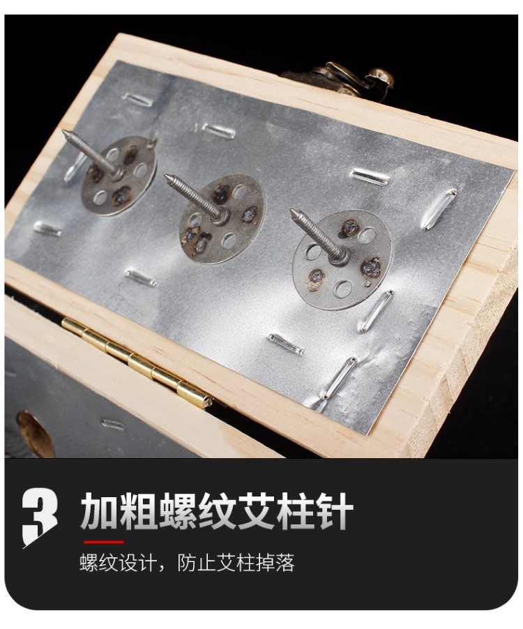 艾灸盒實木制隨身灸家用腰腹部全身通用隔姜灸器具罐子理療溫灸