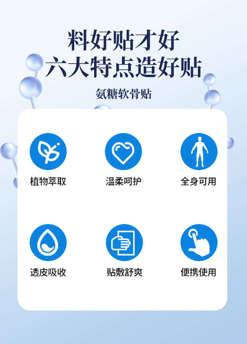 氨糖軟骨素貼透骨貼艾灸貼通用彈力布膏藥貼批熱敷理療