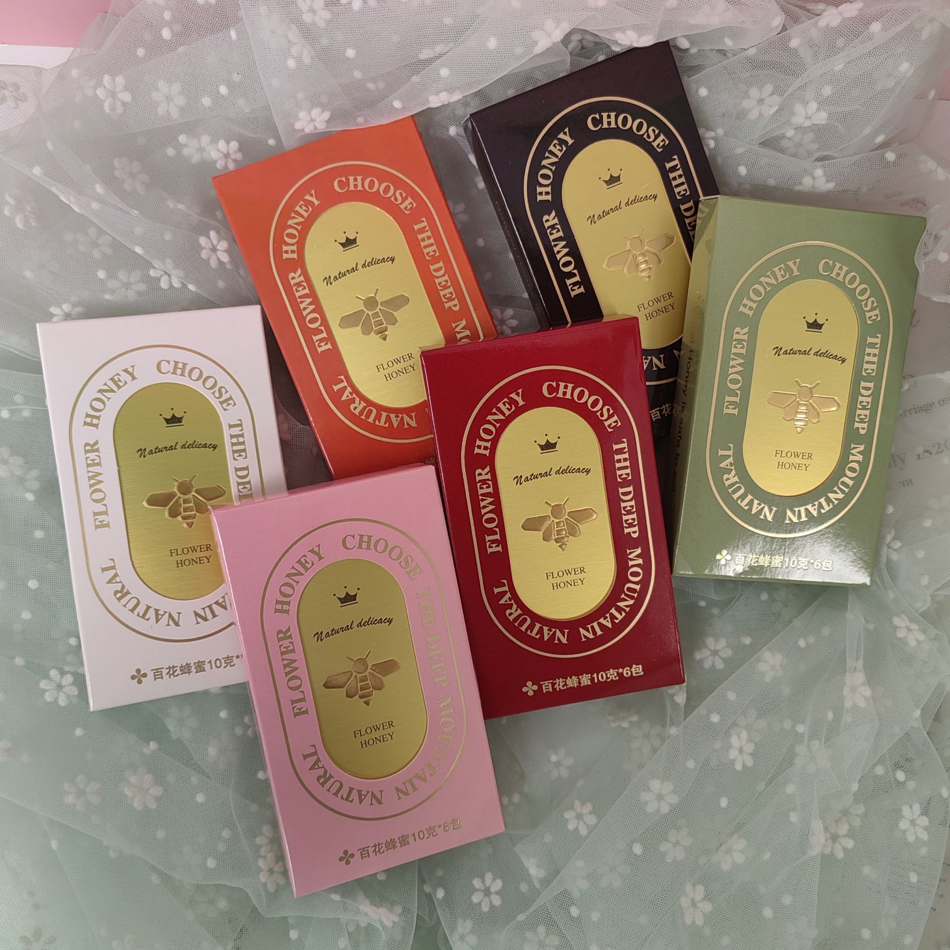 喜蜜百花蜜婚禮伴娘伴手禮創意回禮蜂蜜結婚袋裝盒裝60克小盒裝